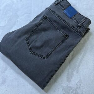 Mugsy Jeans Mens 31x34 Gray Denim Beans Slim Straight Stretch Casual Preppy